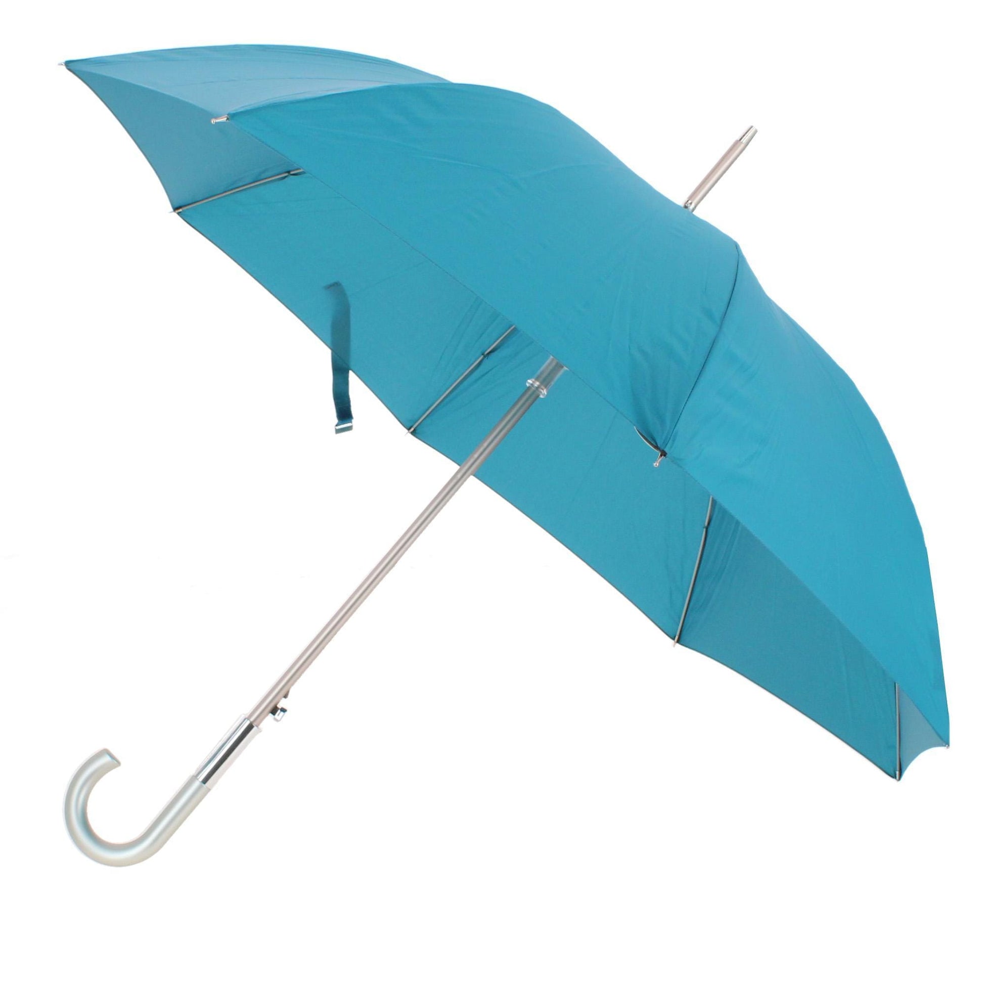 Totes Women's Classic Auto Open Stick Umbrella Recycled Fabric 46 Inch - Moroccan Blue