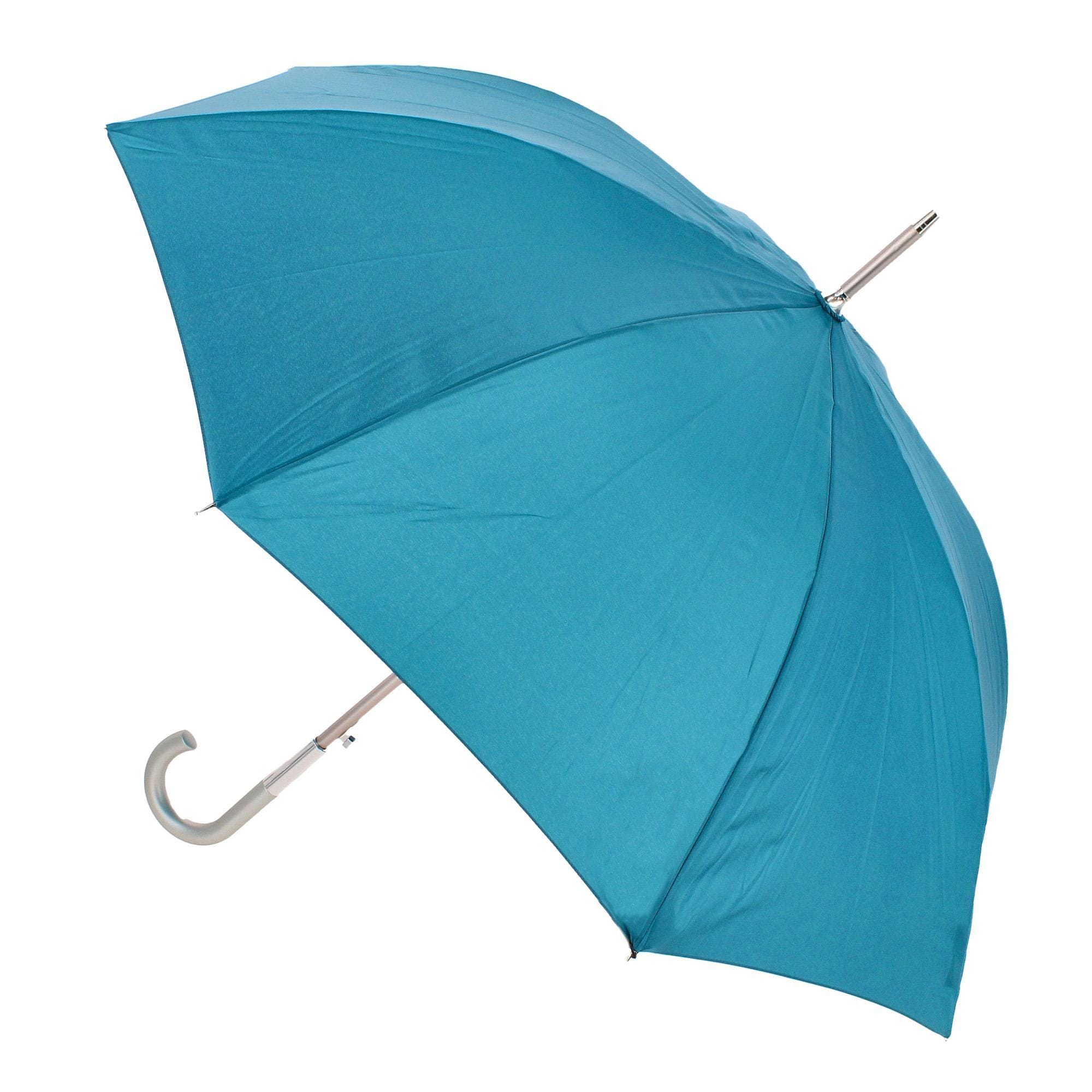 Totes Women's Classic Auto Open Stick Umbrella Recycled Fabric 46 Inch - Moroccan Blue