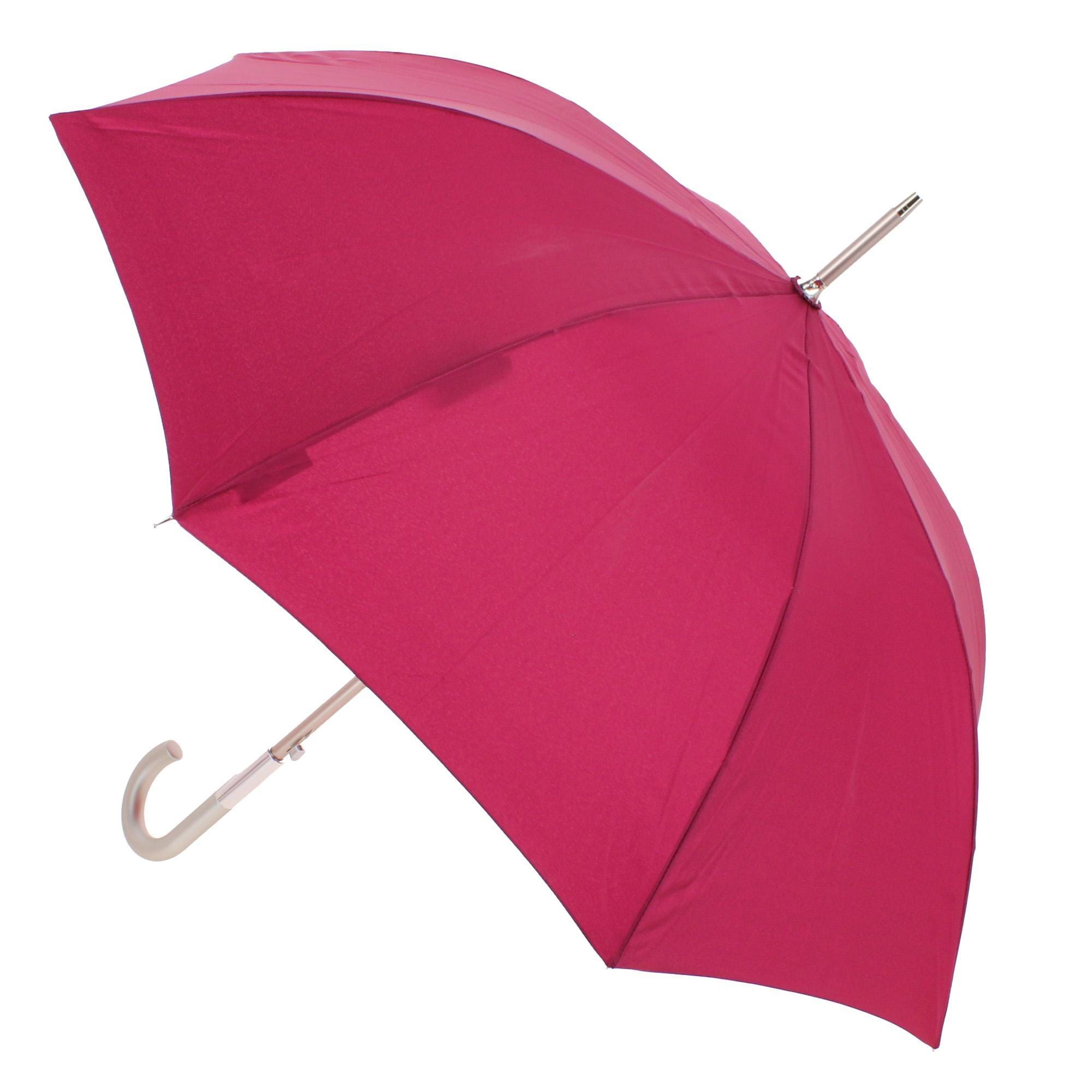 Totes Women's Classic Auto Open Stick Umbrella Recycled Fabric 46 Inch - Wild Rose
