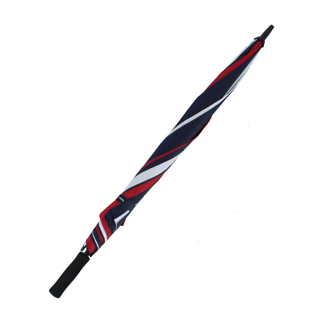 Totes Adult Sunguard Auto Open Golf Stick Umbrella - Navy/Red