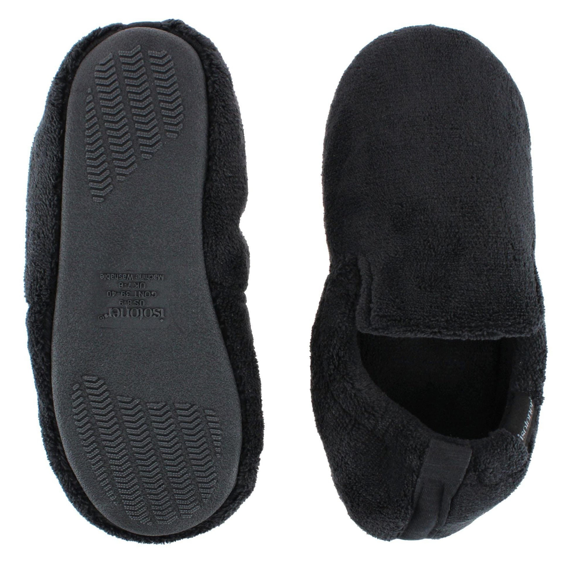 Isotoner Men's Microterry Jake Loafer Slipper - Black