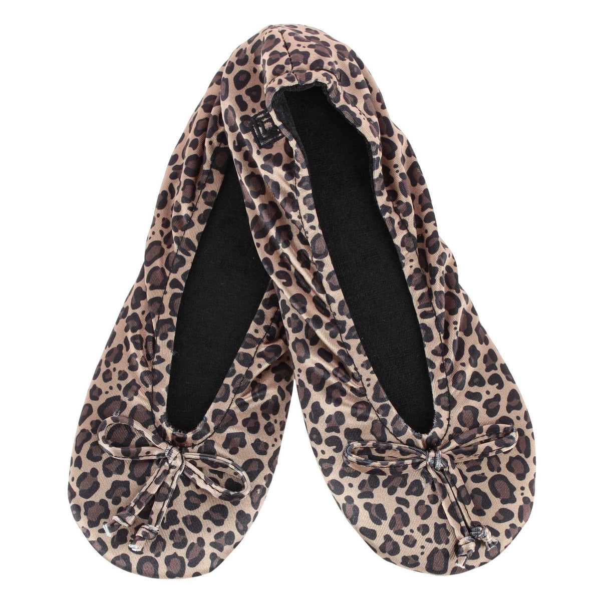 Isotoner Women's Satin Classic Ballerina Slippers - Cheetah