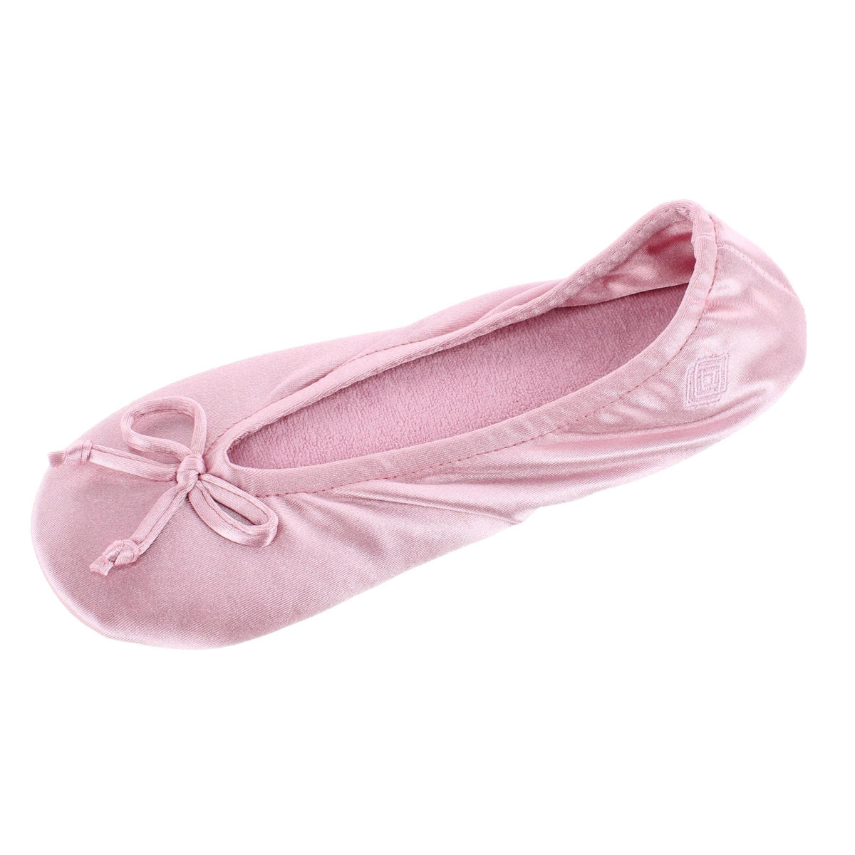 Isotoner Women's Satin Classic Ballerina Slippers - Dark Orchid