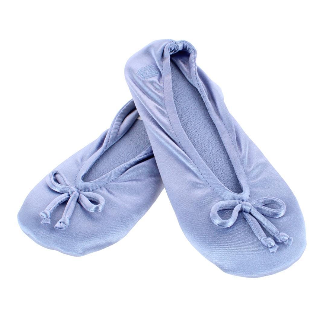 Isotoner Women's Satin Classic Ballerina Slippers - Periwinkle