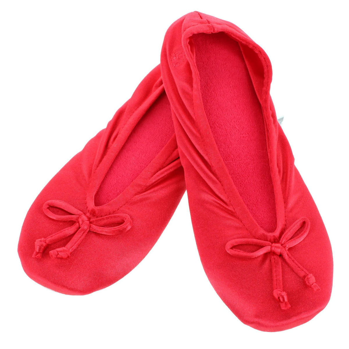 Isotoner Women's Satin Classic Ballerina Slippers - Sriracha