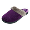 Women's Velour Patterned Clog Slippers