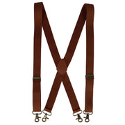 Men's Elastic X-Back Brass Swivel Hook Suspenders