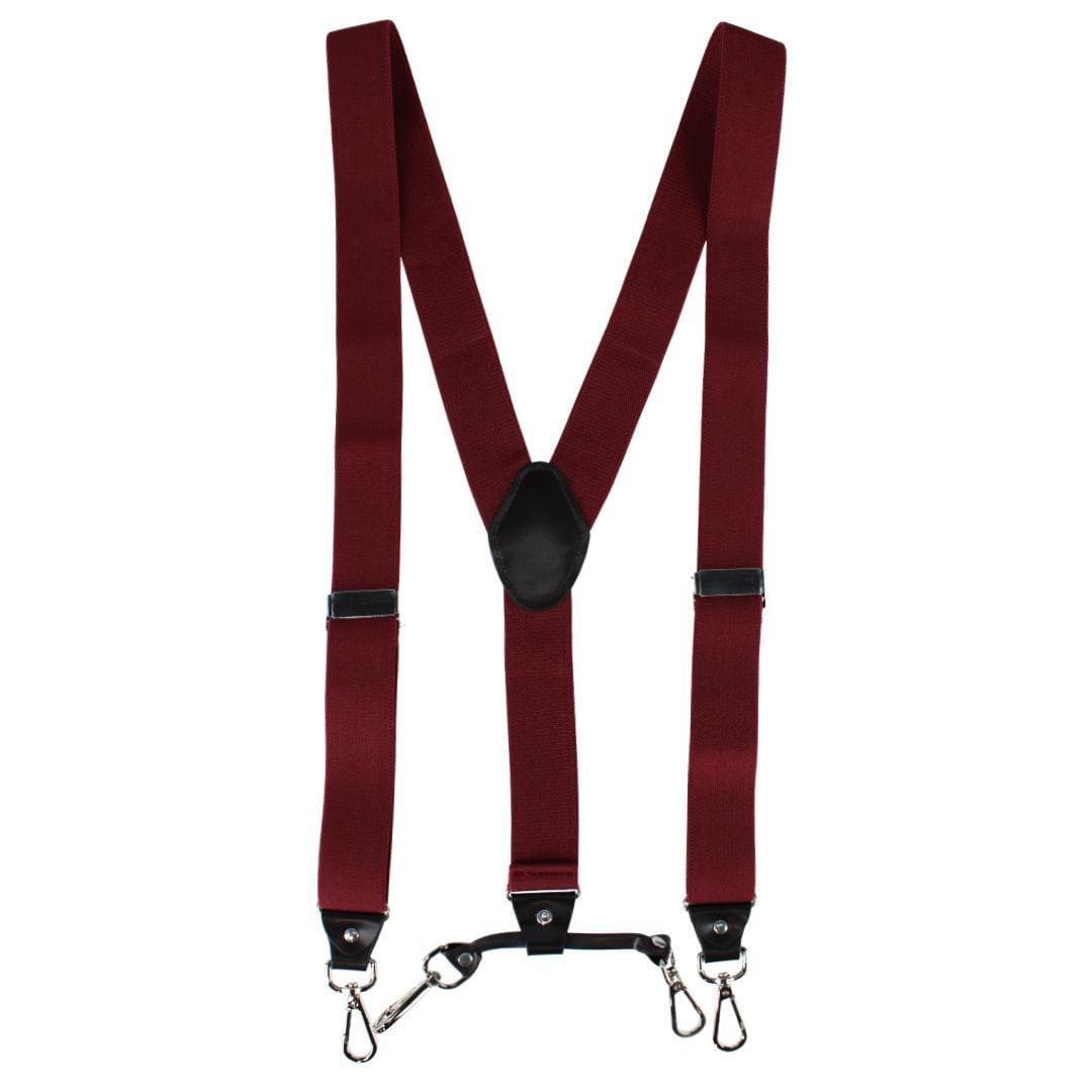 CTM® Men's Elastic Y-Back Sleek Swivel Hook Suspenders