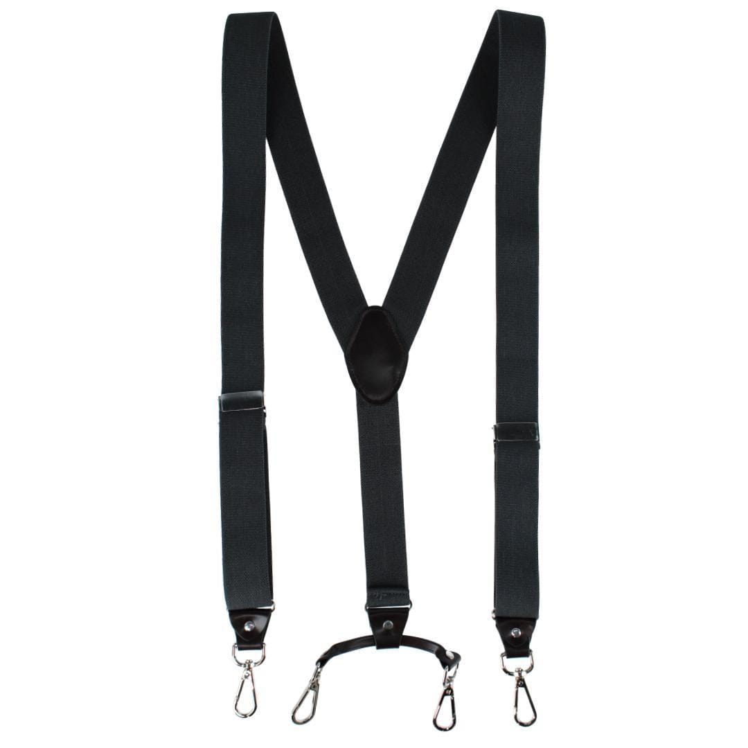 CTM® Men's Elastic Y-Back Sleek Swivel Hook Suspenders