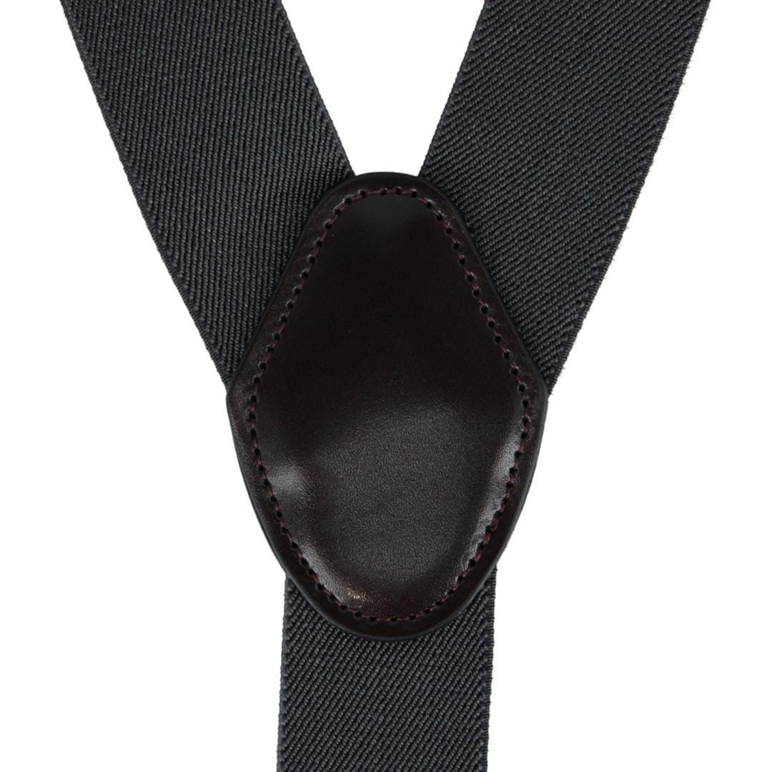 CTM® Men's Elastic Y-Back Sleek Swivel Hook Suspenders - Gray