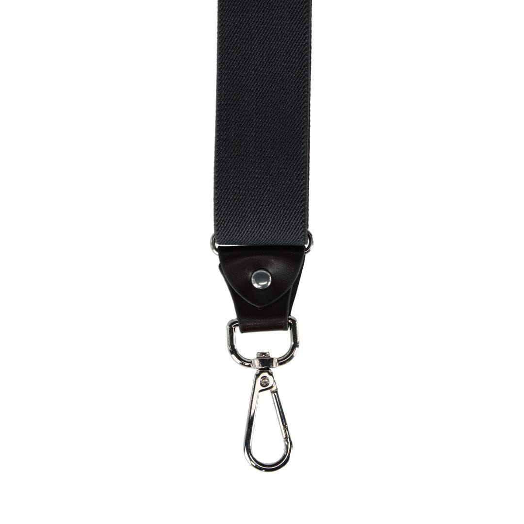 CTM® Men's Elastic Y-Back Sleek Swivel Hook Suspenders - Gray