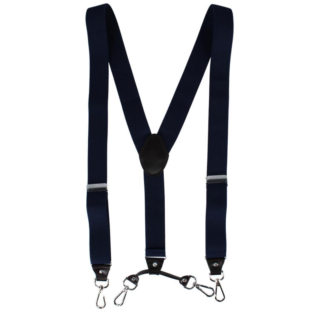 CTM® Men's Elastic Y-Back Sleek Swivel Hook Suspenders