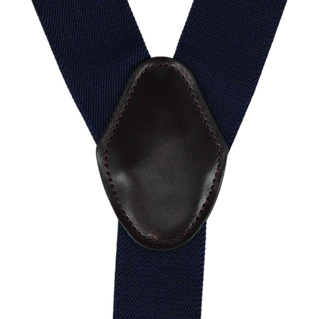 CTM® Men's Elastic Y-Back Sleek Swivel Hook Suspenders - Navy Blue