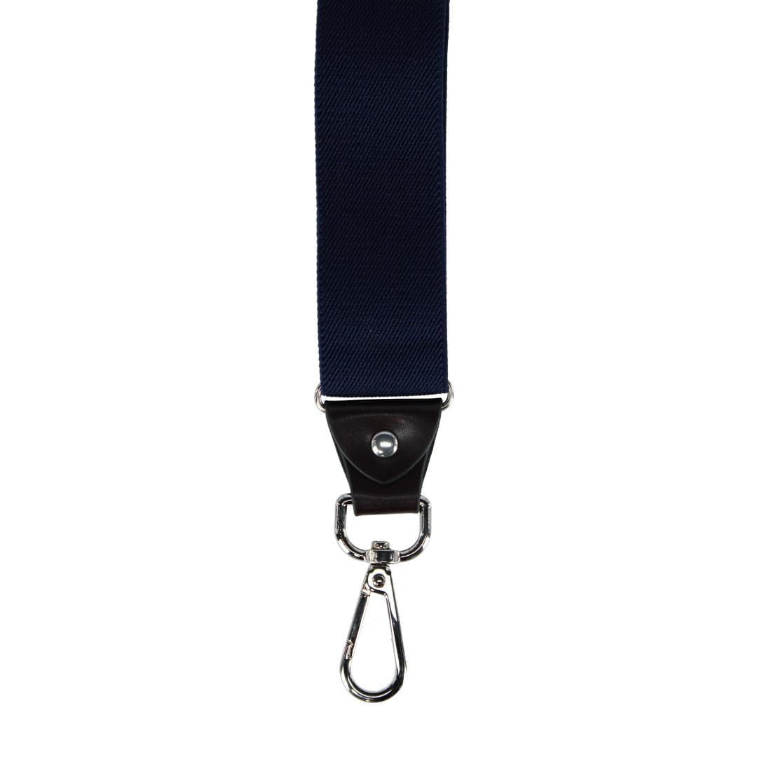 CTM® Men's Elastic Y-Back Sleek Swivel Hook Suspenders - Navy Blue