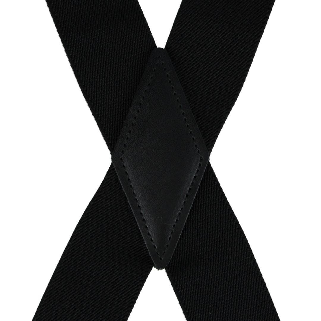 CTM® Men's Elastic X-Back Black Swivel Hook Suspenders - Black
