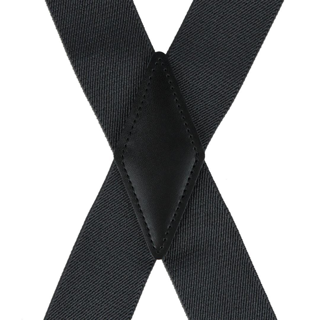 CTM® Men's Elastic X-Back Black Swivel Hook Suspenders - Gray