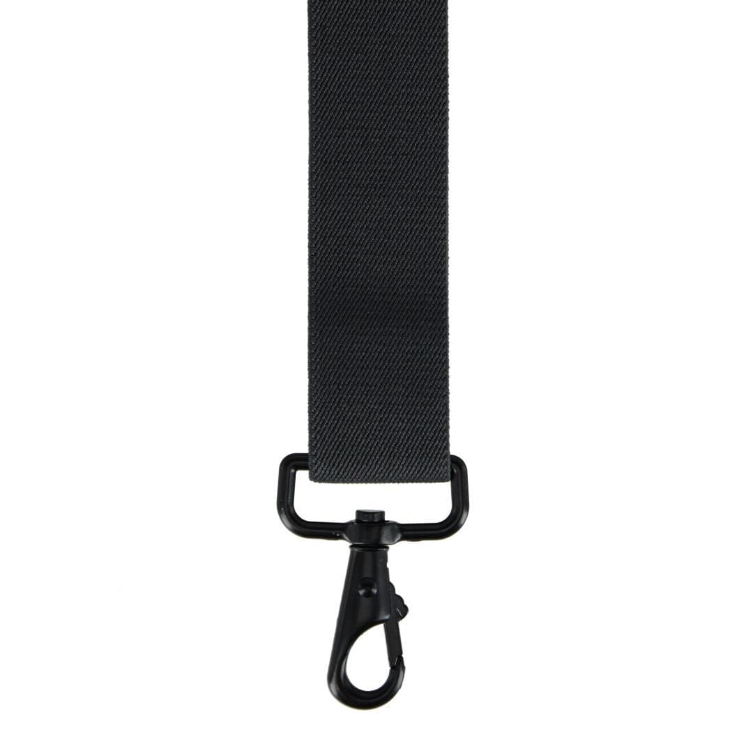 CTM® Men's Elastic X-Back Black Swivel Hook Suspenders - Gray