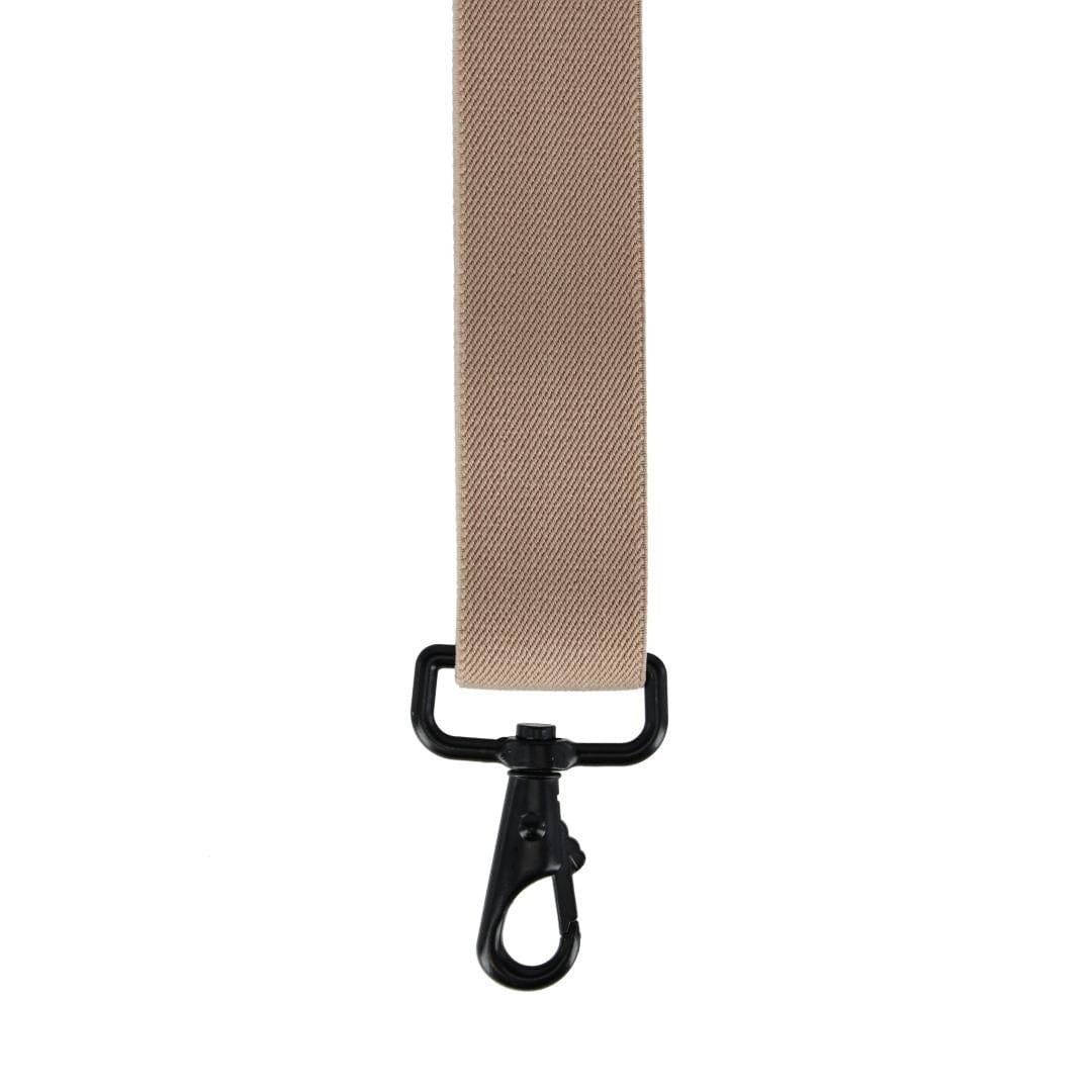 CTM® Men's Elastic X-Back Black Swivel Hook Suspenders - Tan