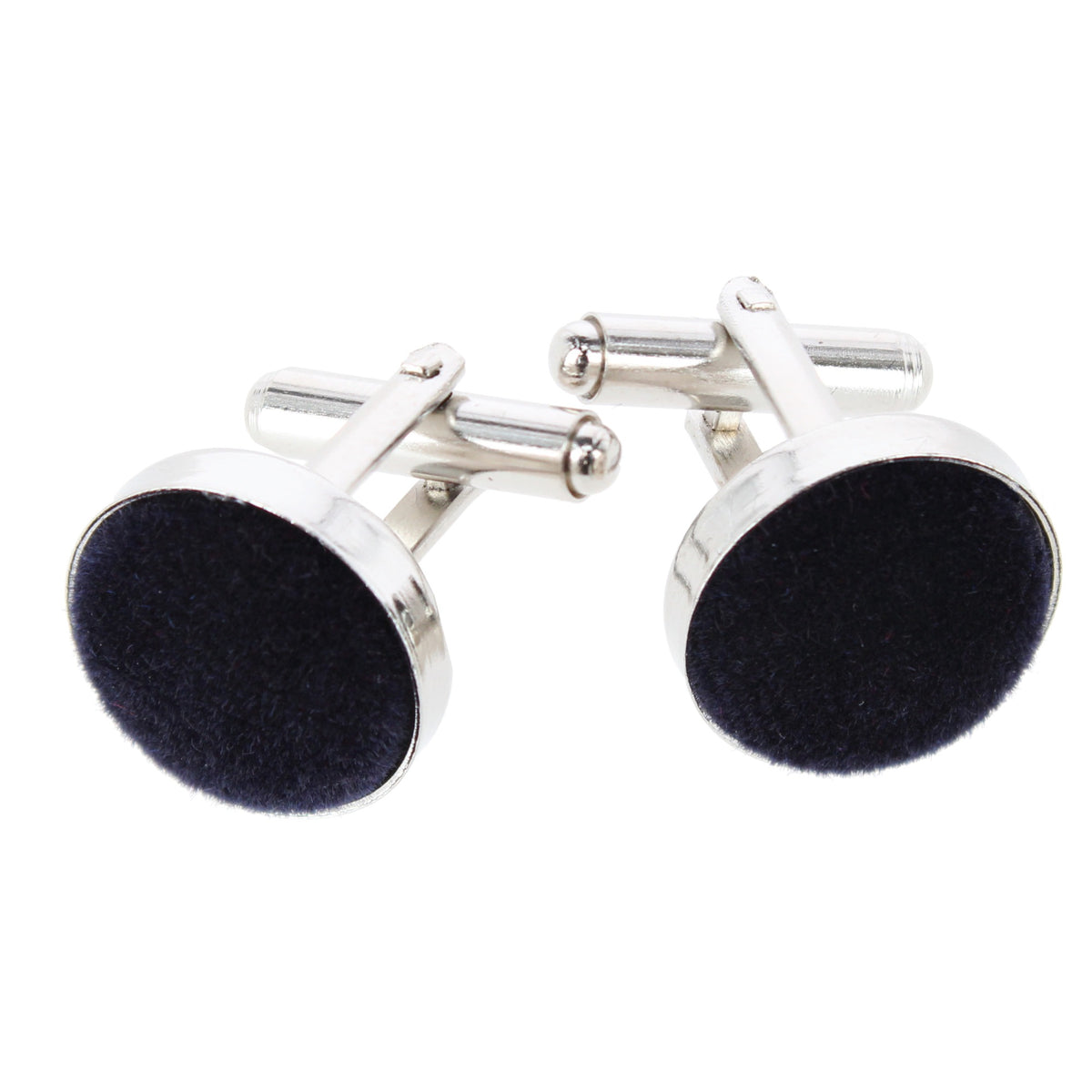 CTM® Men's Velvet Feel Bow Tie Pocket Square and Cuff Link Set - Navy
