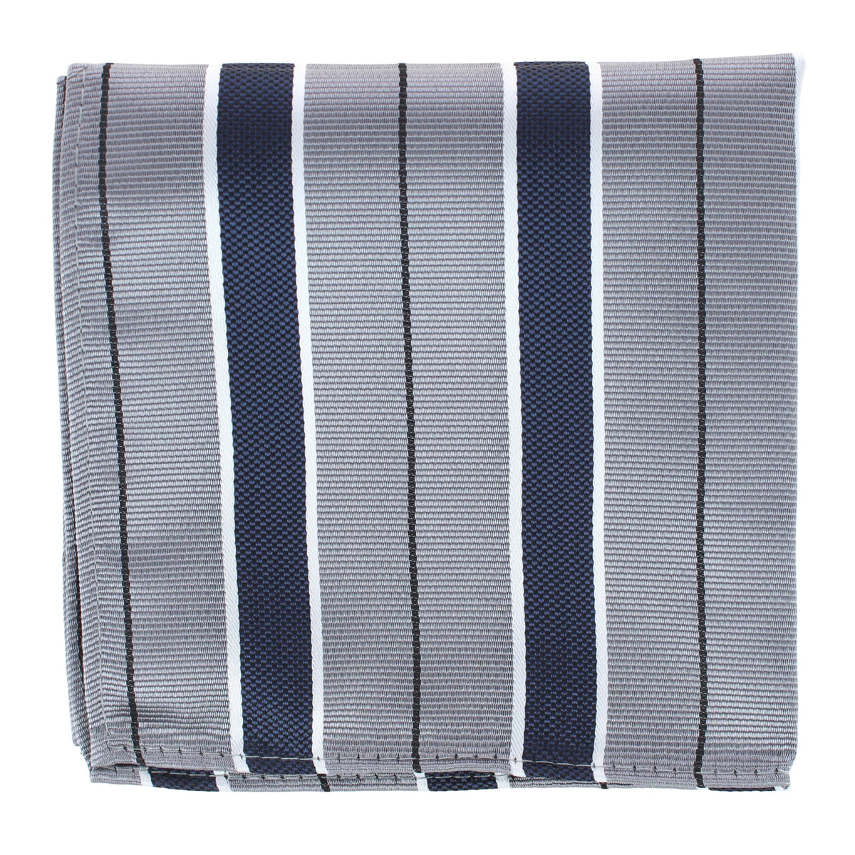 CTM® Men's Classic Stripe Pattern Pocket Square - Grey