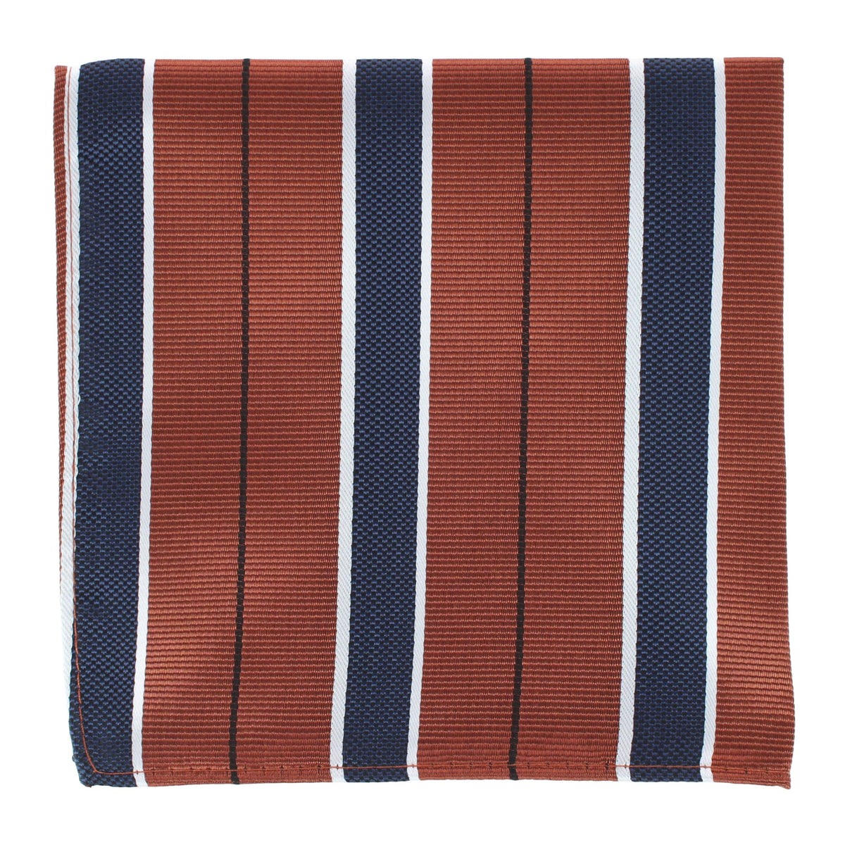 CTM® Men's Classic Stripe Pattern Pocket Square - Rust