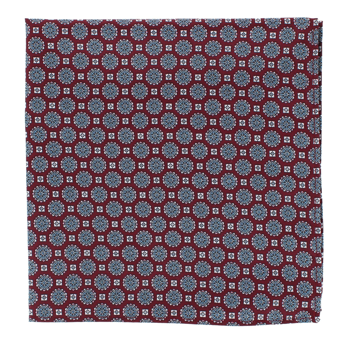 CTM® Men's Classic Mandala Pattern Pocket Square - Burgundy
