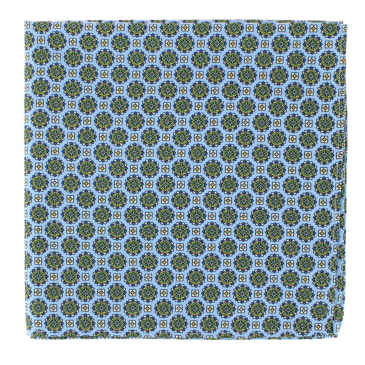 CTM® Men's Classic Mandala Pattern Pocket Square - Light Blue