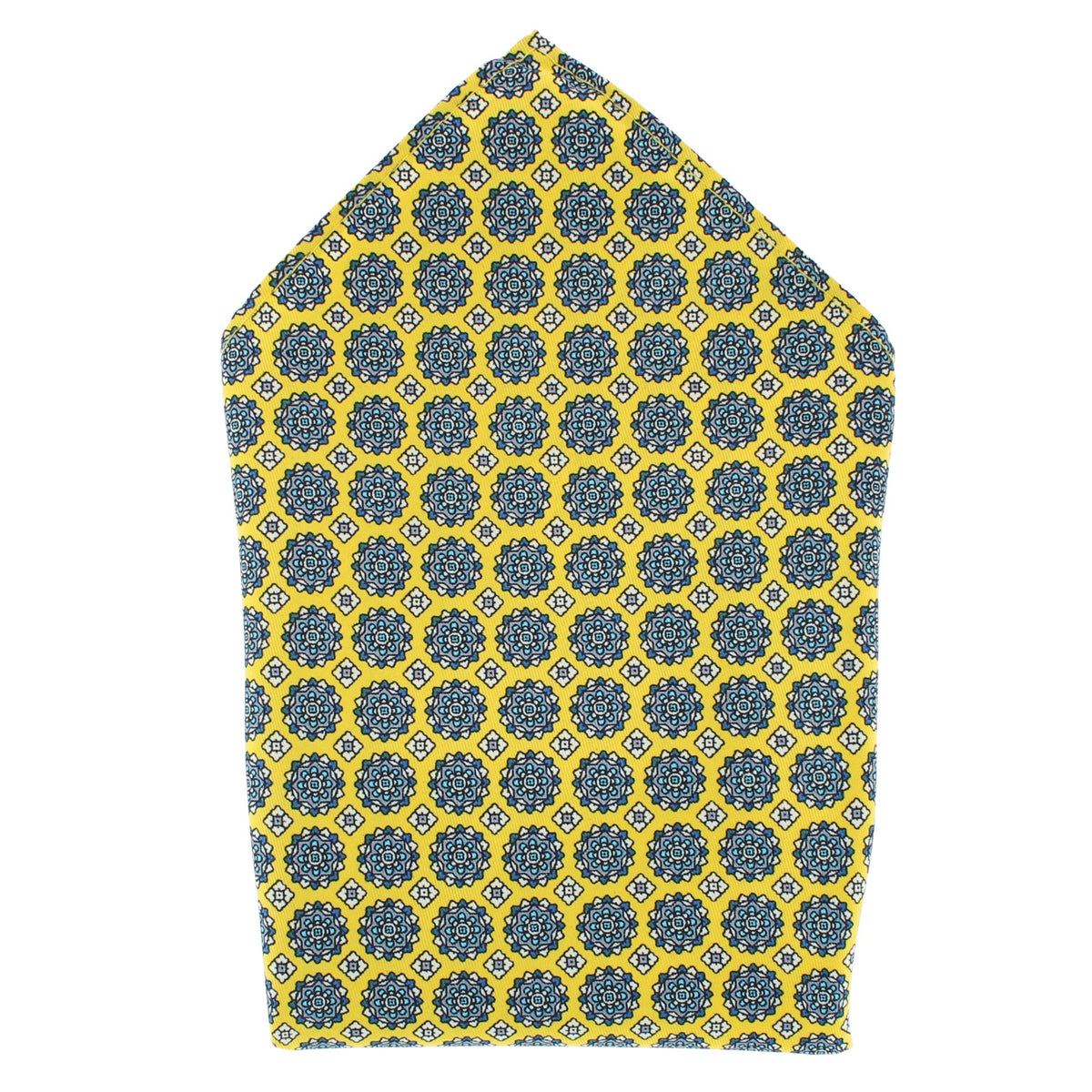 CTM® Men's Classic Mandala Pattern Pocket Square - Mustard