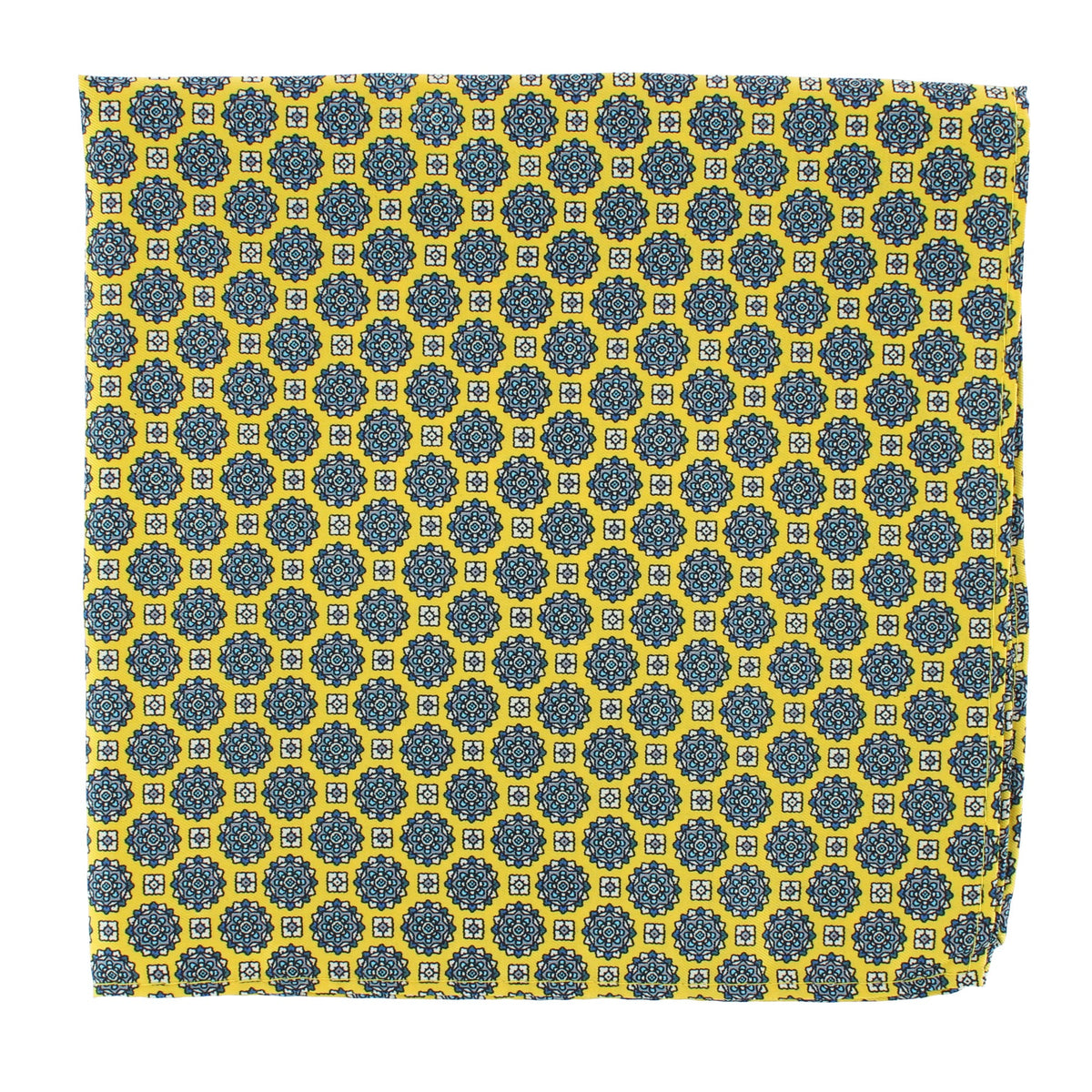 CTM® Men's Classic Mandala Pattern Pocket Square - Mustard