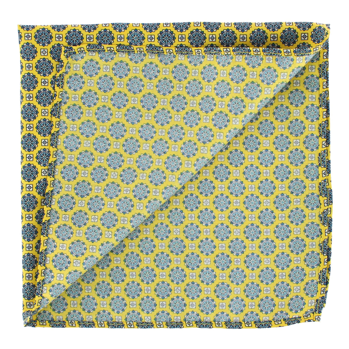 CTM® Men's Classic Mandala Pattern Pocket Square - Mustard
