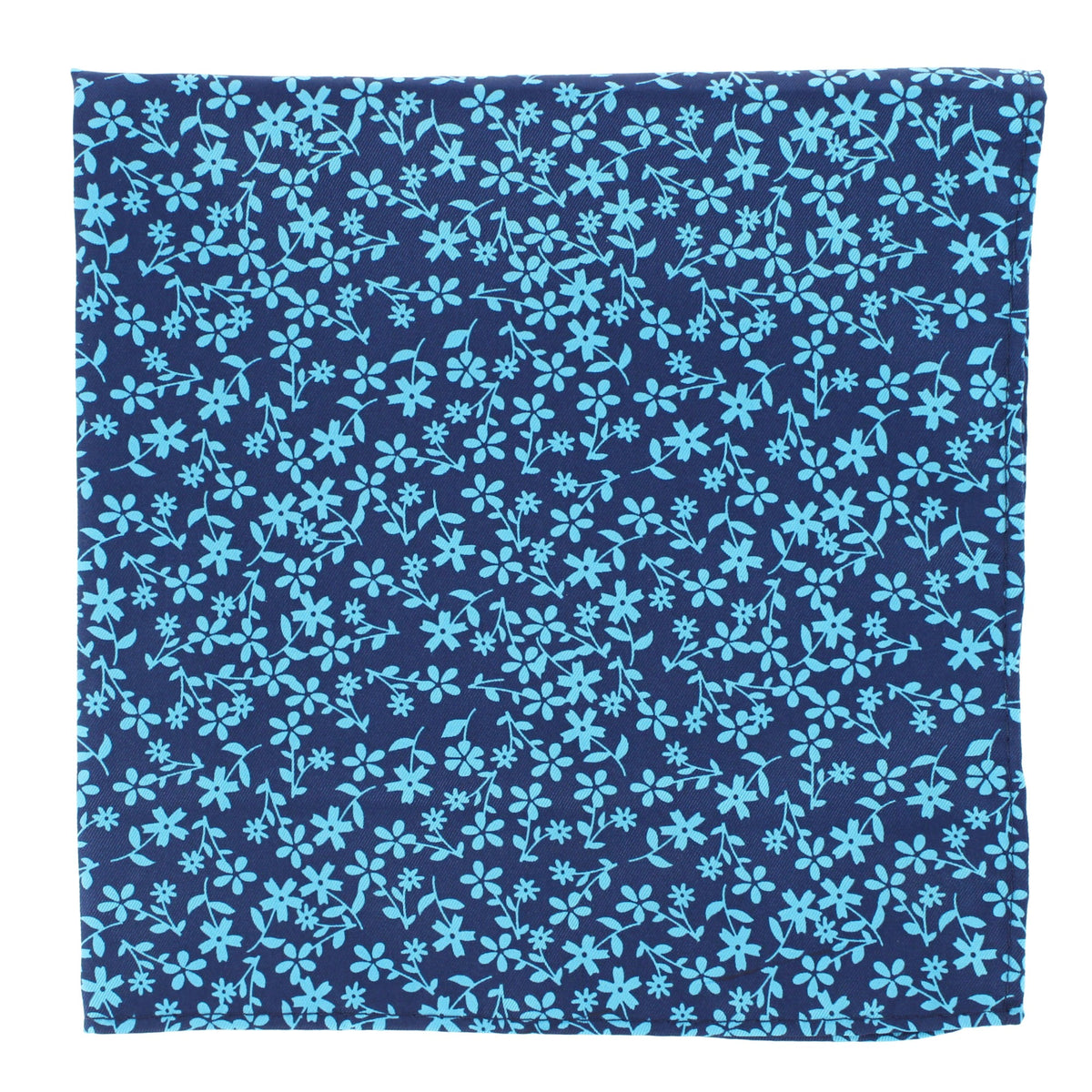 CTM® Men's Classic Floral Pattern Pocket Square - Blue