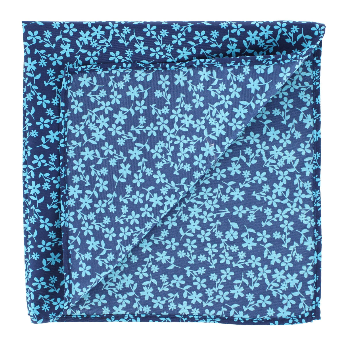 CTM® Men's Classic Floral Pattern Pocket Square - Blue