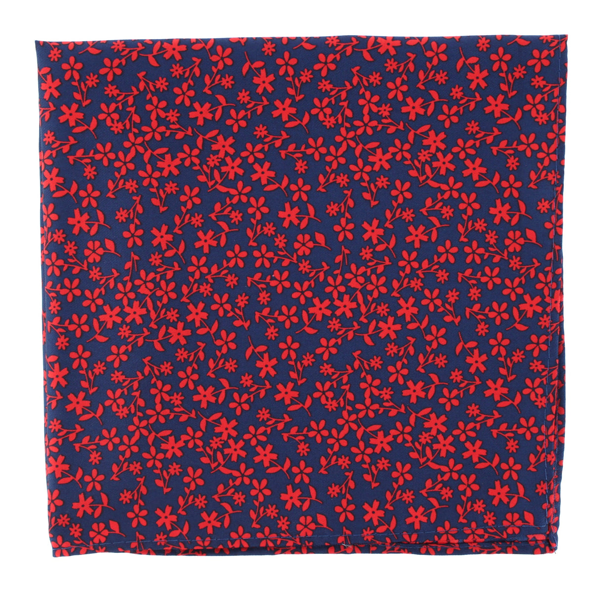 CTM® Men's Classic Floral Pattern Pocket Square - Red