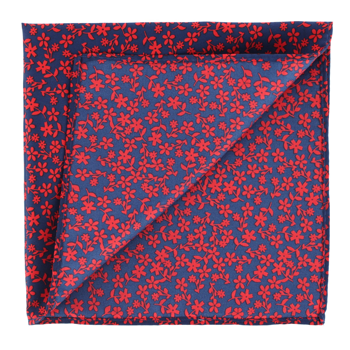 CTM® Men's Classic Floral Pattern Pocket Square - Red