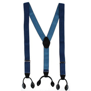 Men's 35mm Wide Elastic and Leather Button-End Suspenders