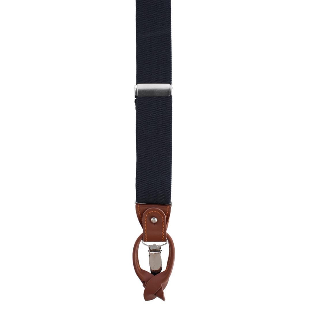 CTM® Men's Elastic  Suspender Gift Set with Clip Button and Swivel Ends - Black