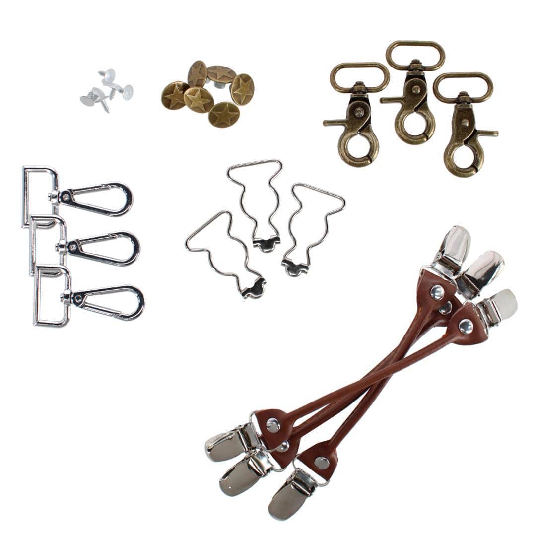 CTM® Men's Elastic  Suspender Gift Set with Clip Button and Swivel Ends - Burgundy