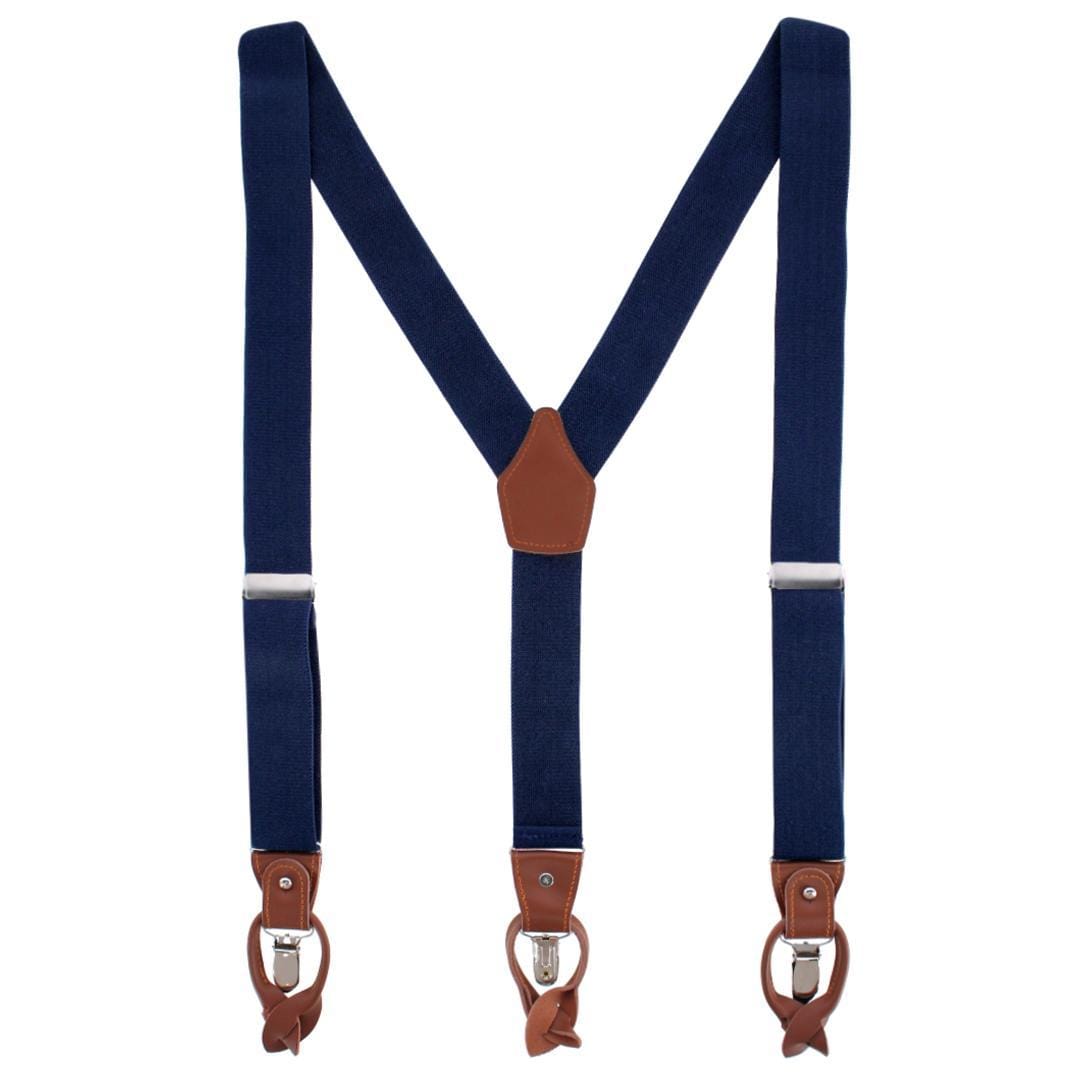 CTM® Men's Elastic  Suspender Gift Set with Clip Button and Swivel Ends - Men's Elastic  Suspender Gift Set with Clip Button and Swivel Ends