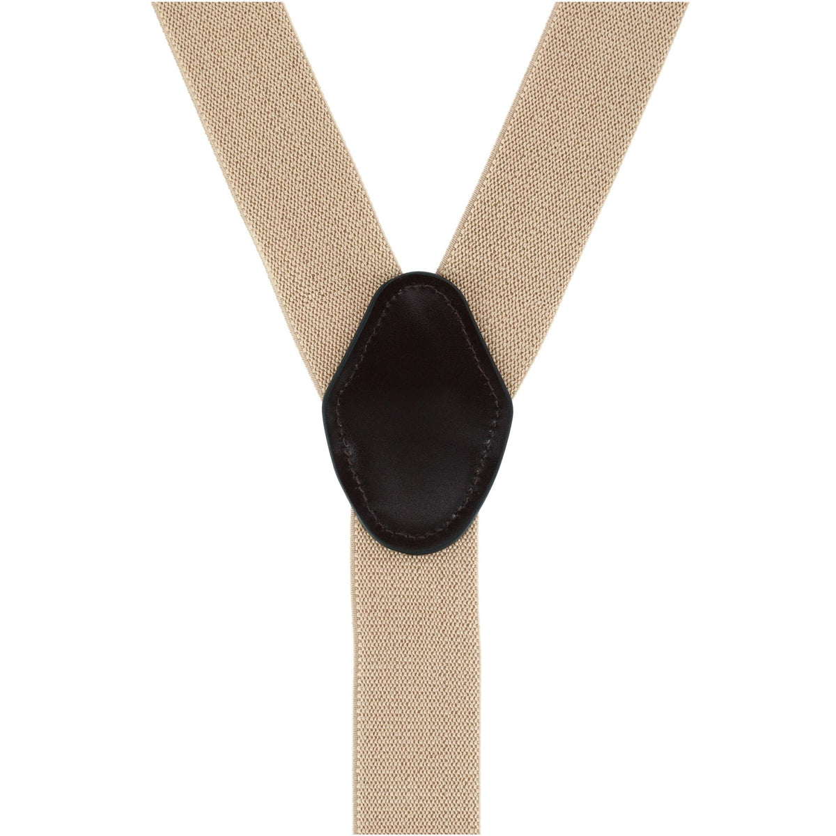 CTM® Men's 1.375 Inch Wide Suspender with Drop Tab Swivel Hook Ends - Beige