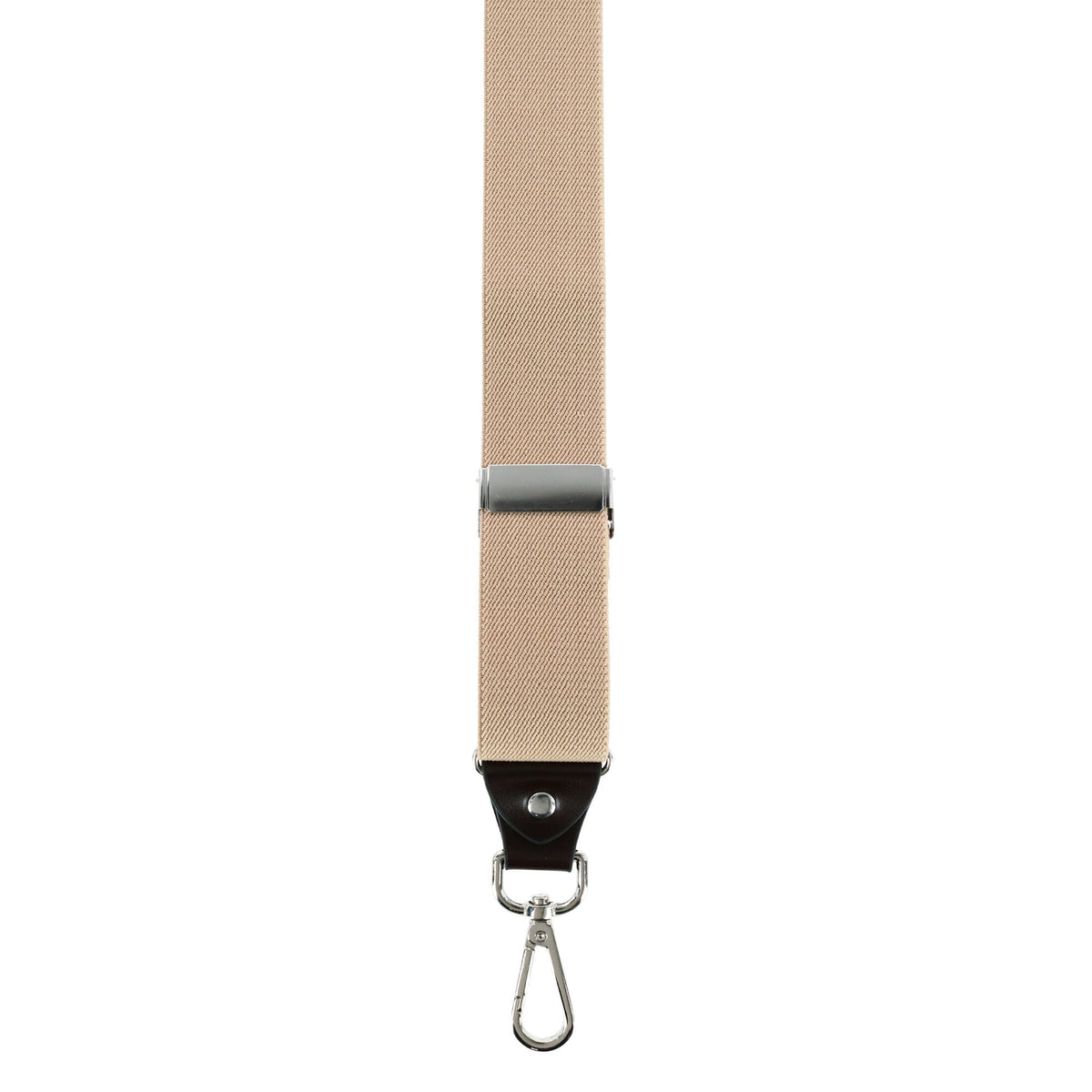 CTM® Men's 1.375 Inch Wide Suspender with Drop Tab Swivel Hook Ends - Beige