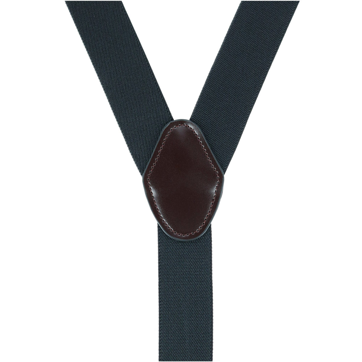CTM® Men's 1.375 Inch Wide Suspender with Drop Tab Swivel Hook Ends - Black