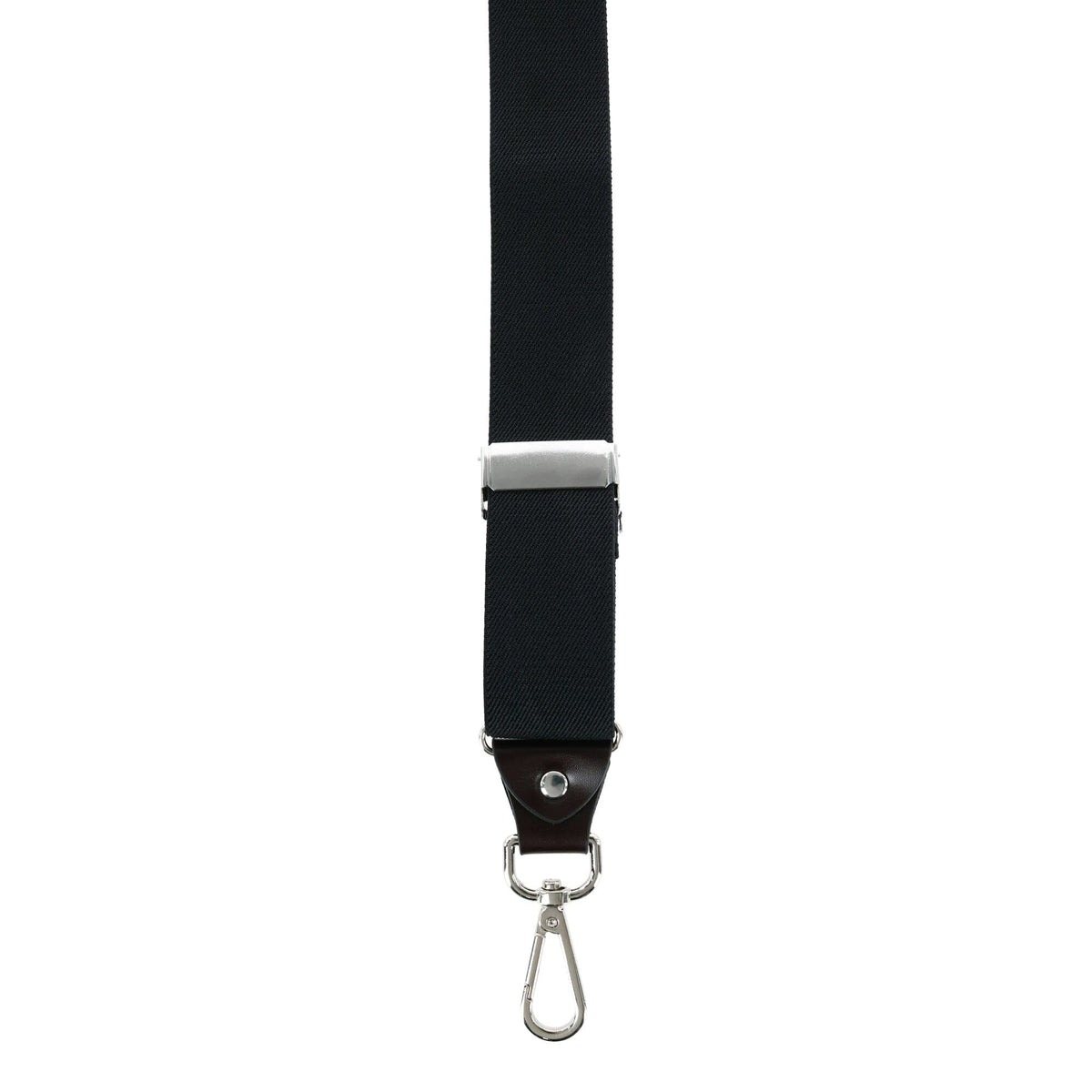 CTM® Men's 1.375 Inch Wide Suspender with Drop Tab Swivel Hook Ends - Black