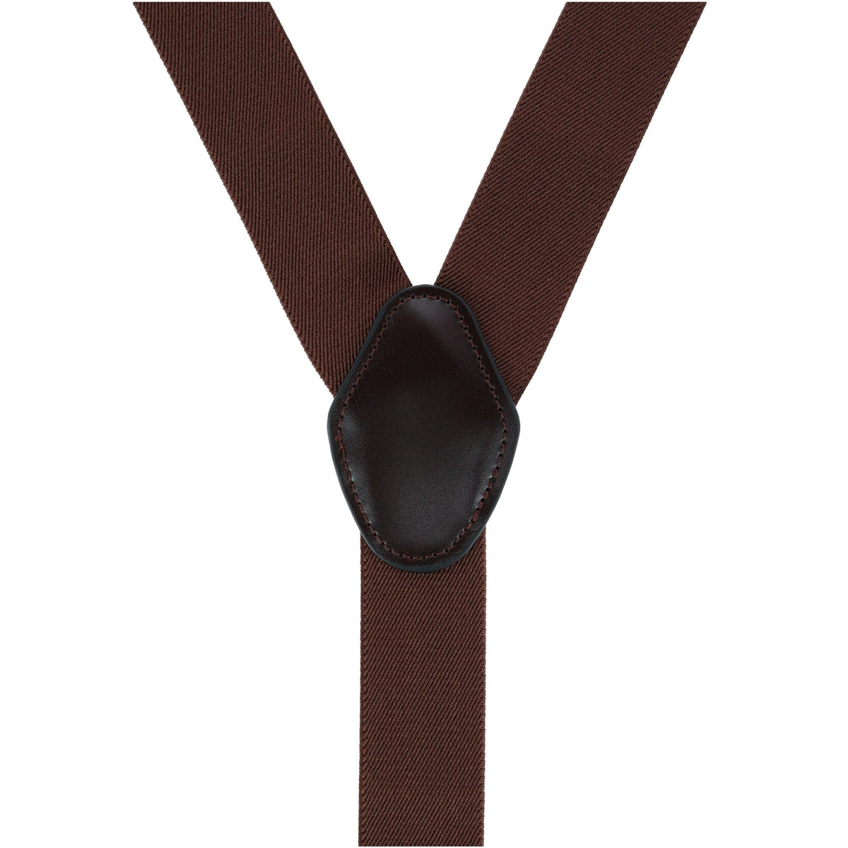 CTM® Men's 1.375 Inch Wide Suspender with Drop Tab Swivel Hook Ends - Brown
