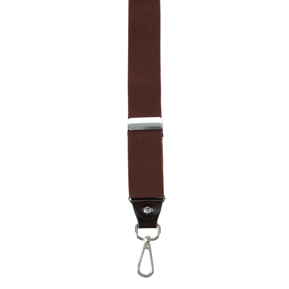 CTM® Men's 1.375 Inch Wide Suspender with Drop Tab Swivel Hook Ends - Brown