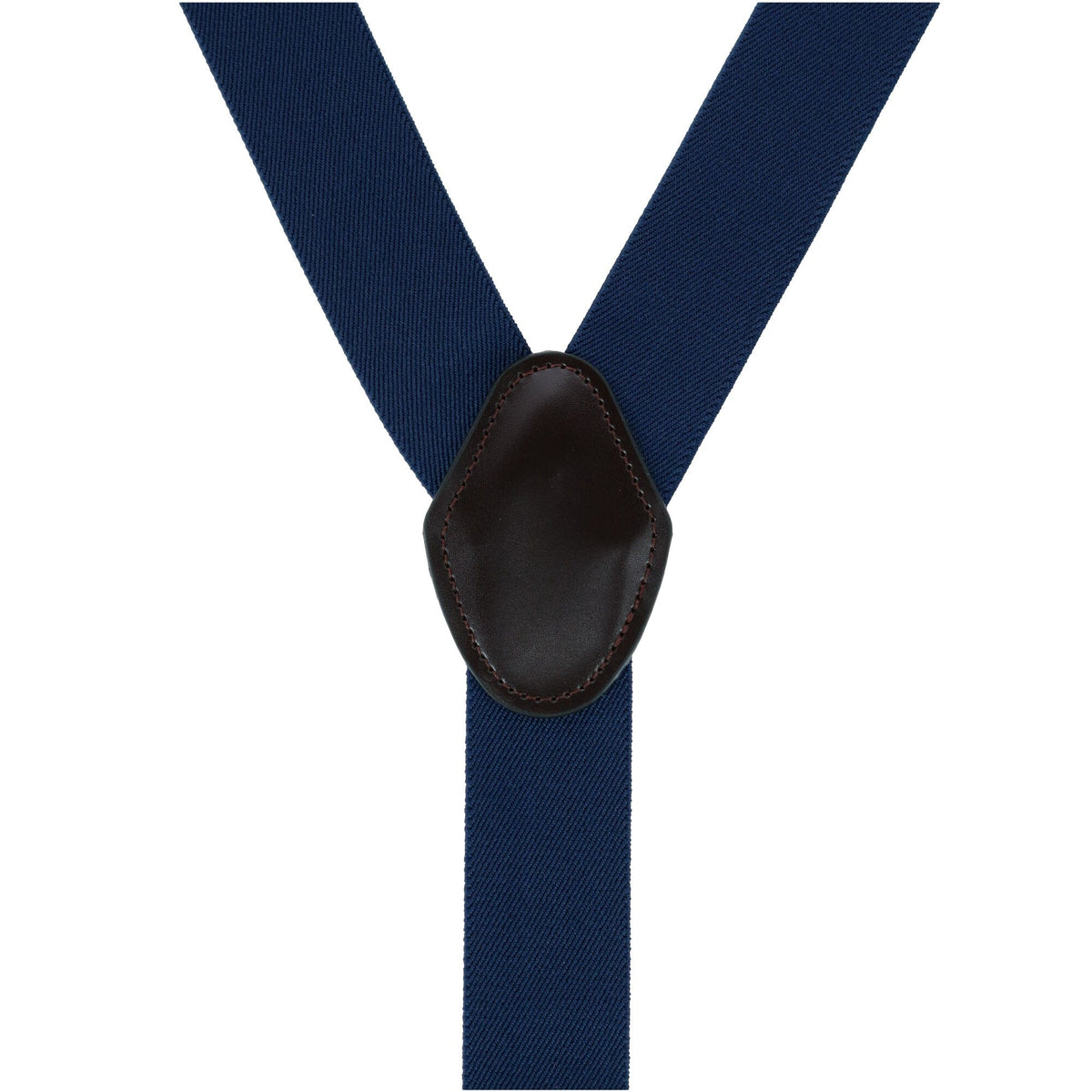 CTM® Men's 1.375 Inch Wide Suspender with Drop Tab Swivel Hook Ends - Navy