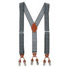 Men's 1.375 Inch Wide Aztec Print Y-Back Double Clip-End Suspenders