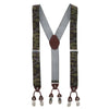 Men's 1.375 Inch Wide Camouflage Print Double Clip-End Suspenders