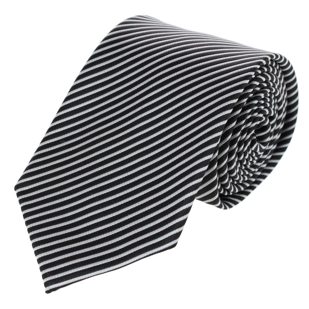 CTM® Men's Subtle Stripe Solid Color Necktie