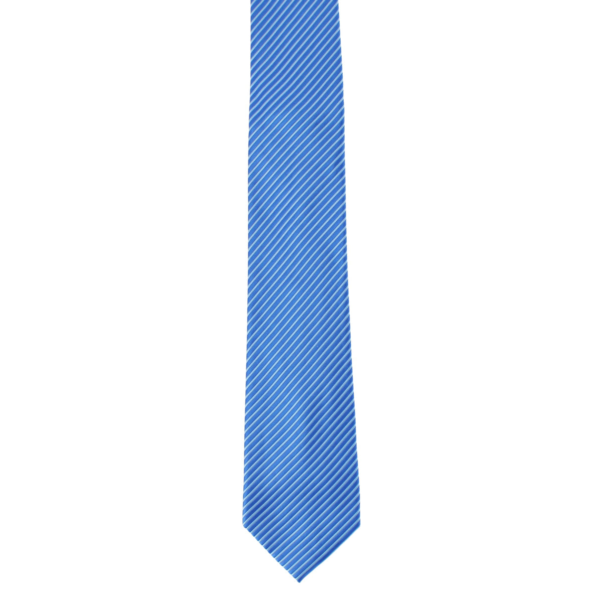 CTM® Men's Subtle Stripe Solid Color Necktie - Blue