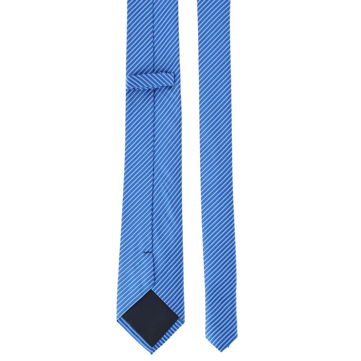 CTM® Men's Subtle Stripe Solid Color Necktie - Blue